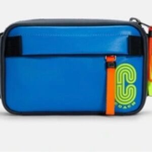 COACH Mini Edge Belt Bag Crossbody  Black Antique/Racer Blue